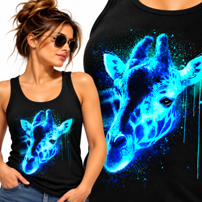 TANK TOP DAMSKI ZWIERZĘTA ŻYRAFA 2